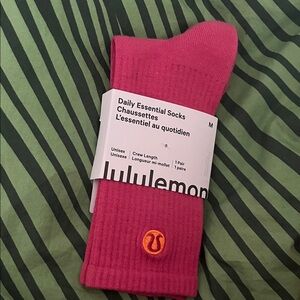 lululemon athletica Pink Crew Socks